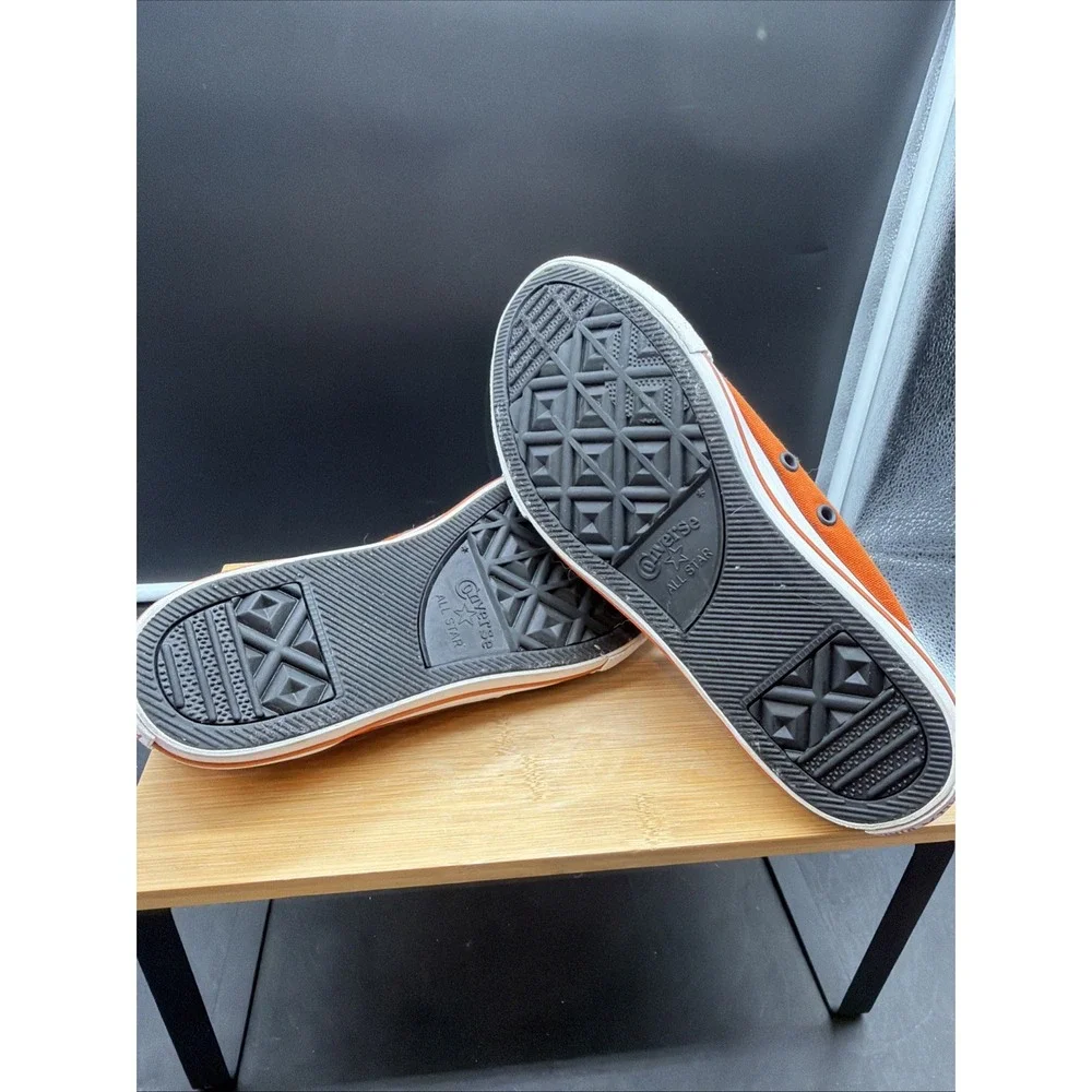 Converse Chuck Taylor All Star Shoes Junior SZ 4 Orange & Black Low Top Canvas